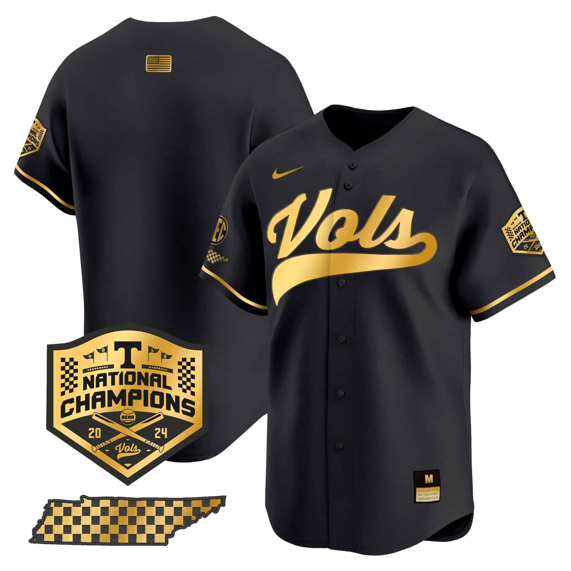 Men Tennessee Volunteers Blank Black 2024 Nike Champions Vapor Premier Limited NCAA Jersey style 1->customized nfl jersey->Custom Jersey